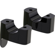  Flat -17 Riser for Breakout Models 17 mm displaced forward, Height 33 mm Gloss Black Powder Coated 1 1/4" 