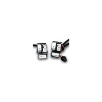  96-up Ergonomic Handlebar Switch Kit Left and Right Side, Chrome Switches with International Symbols 