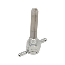  3/8" NPT Fuel Valve Straight Outlet Chrome 