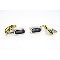  Stripe LED Blinker Aluminium Polished Light Smoke LED 