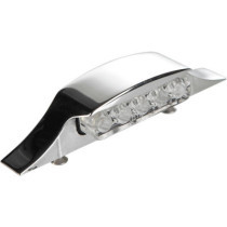  Down and Inside LED License Plate Light Aluminium Polished 