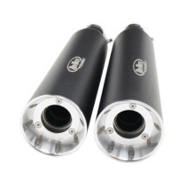  Performance Slip-On Muffler For Fat Bob and Wide Glide Black Powder Coated 