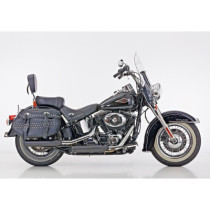  Performance Slip-On Muffler For Softail Low Black Powder Coated 