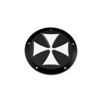  Iron Cross Derby Cover 6-hole Black Satin 