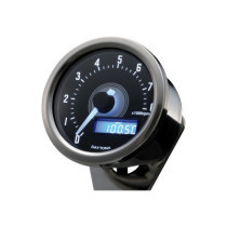  Velona60 Tachometer White LED, 8000 RPM Gauge Stainless Steel Polished 