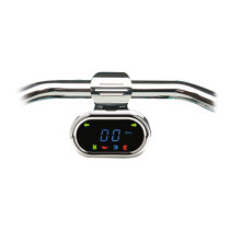  Classic Bar Mount Speedometer Scale: 255 mph  255 km/h  Scale Color: black  Dimension: 3 1/2" x 2" Chrome 