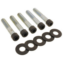  Sprocket/Pulley Screw Kit 5 Allen Head Screws, 5 Washers Satin Black Powder Coated 