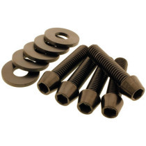  Sprocket/Pulley Screw Kit 5 Conical Allen Head Screws, 5 Washers Titanium Satin 