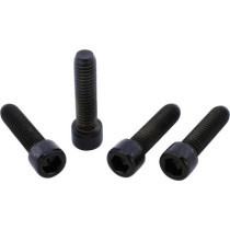  Sockethead Fork Clamp Screw Kit 4-Piece Gloss Black Powder Coated 