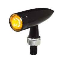  Mono Bullet LED Turn Signal Black Anodized Clear LED 