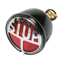  Stop LED Taillight STOP Emblem chrome Black Red LED 