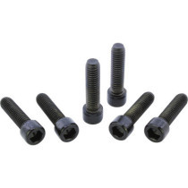  Sockethead Fork Clamp Screw Kit 6-Piece Gloss Black Powder Coated 