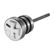  Iron Cross Oil Tank Plug Dipstick Aluminium Polished 