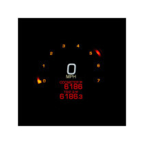  4 1/2" MLX-2000 Series Speedometer/Tachometer Scale: 250 mph  250 km/h  Scale Color: black Aluminium 114.3 mm 