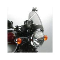  Flyscreen Windshield Kit Height: 8,5", Width: 9,25", Black Brackets 52-56mm Light Smoke 