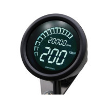  Digital Velona Speedo- &amp  Tachometer Scale: 200 mph  250 km/h  Scale Color: black Black 60.0 mm 