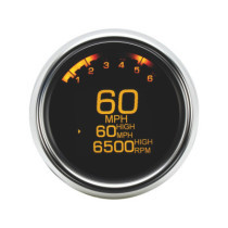  3 3/8" MLX-3000 Series Speedometer/Tachometer Scale: 250 mph  250 km/h  Scale Color: black 