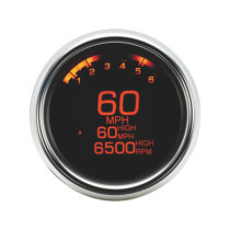  3 3/8" MLX-3000 Series Speedometer/Tachometer Scale: 250 mph  250 km/h  Scale Color: black 