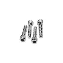  Handlebar Top Clamp Bolt Kit Knurled, for Top Clamp without Tachometer Mount Chrome Socket head 5/16"-18 UNC 2" 