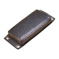  Retro Smooth Pillion Pad Charcoal Synthetic Leather 