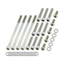  Primary Cover Screw Kit For Dyna, Softail, Touring Stainless Steel 