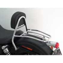  Driver Sissy Bar with Pad and Rack Chrome 