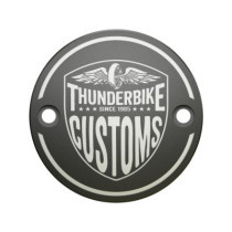  New Custom Point Cover 2-hole, with Thunderbike-Logo Bi-Color Anodized 