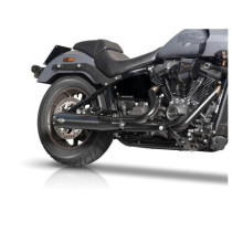  2 in 1 Full System Exhaust for Softail Models Endcap Revolver Black Ceramic Coated 