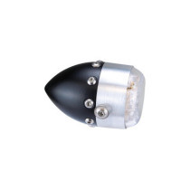  Retro LED Taillight Aluminum Satin Black Satin Clear LED 