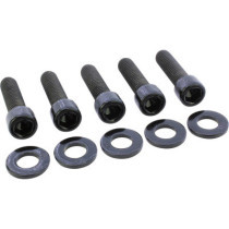  Sprocket/Pulley Screw Kit 5 Allen Head Screws, 5 Washers Gloss Black Powder Coated 