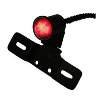  Old School Type 6 LED Taillight with License Plate Bracket Black LED 