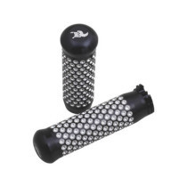  Dimpled Grips Black Anodized 1" Throttle Cables 