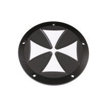  Iron Cross Derby Cover 5-hole Black Satin 