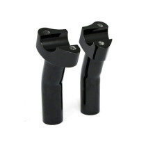 Forged aluminum risers pullback, 4-1/2" rise. Black