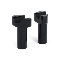 Forged aluminum risers straight, 3-1/2" rise. Black