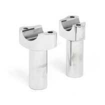 Forged aluminum risers straight, 3-1/2" rise. Chrome