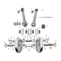 Pinion shaft, 45" Flathead