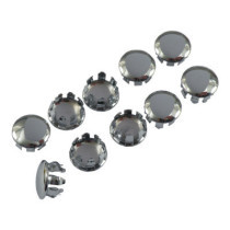 Lowrider dash plugs, small. Chrome