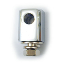 Bates style headlamp mount block. Chrome