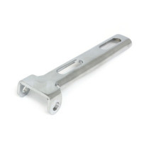 Universal solo seat hinge, square mount. Chrome