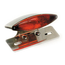 Snakelight taillight. Chrome. With bracket