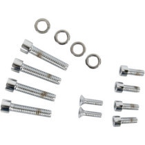 MASTER CYLINDER COVER KIT/SWITCH HOUSING BOLT KIT SMOOTH CUSTOM REPLACEMENT CHROME NATURAL