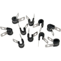 CLAMP ADEL 1/4" I.D. RUBBER/STAINLESS STEEL BLACK NATURAL