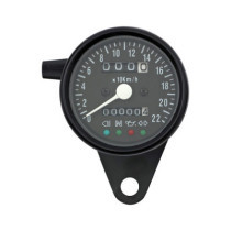 LED mini speedo 2:1 kmh. black with black face plate