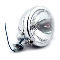 FL style spotlamp, 4-1/2". Chrome, ribbed/clear lens