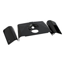 Smooth 3pc fork cover kit. Gloss black