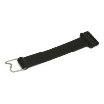 Battery hold down strap. Rear, rubber