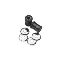  Heavy Duty Polyurethane Handlebar Damper Kit Black Chrome 