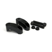 Shortened turn signal mount kit. Front, gloss black