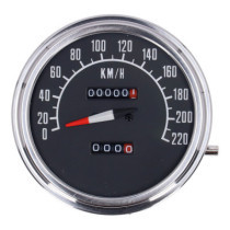 FL speedometer, ''74-84 face'', black. 1:1 KMH